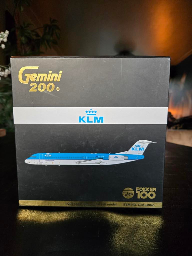 Gemini200 Fokker 100 KLM Cityhopper PH-OFE, Ophalen of Verzenden, Zo goed als nieuw, Schaalmodel