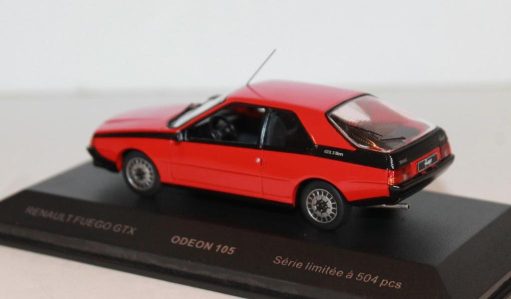 RENAULT FUEGO GTX ROOD 1/43 ODEON lim ed.504 ref. ODEON105, Hobby en Vrije tijd, Modelauto's | 1:43, Ophalen of Verzenden, Nieuw