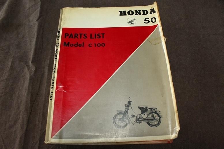 Honda 50 model C1001960 moped parts list onderdelen boek CUB, Ophalen of Verzenden, Gebruikt