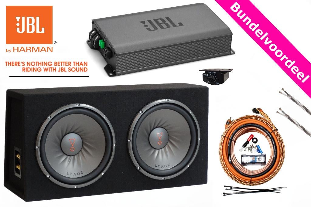 2x12'' JBL Subwoofer Kist + JBL Monoblock + Kabelset !!, ., Nieuw, Ophalen of Verzenden, .