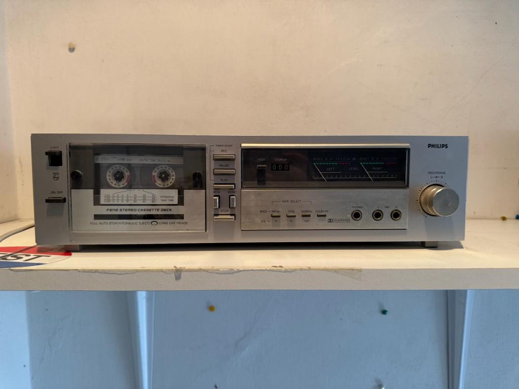 Philips F6112 stereo cassettedeck uit de jaren '80, Audio, Tv en Foto, Cassettedecks, Ophalen, Enkel, Philips