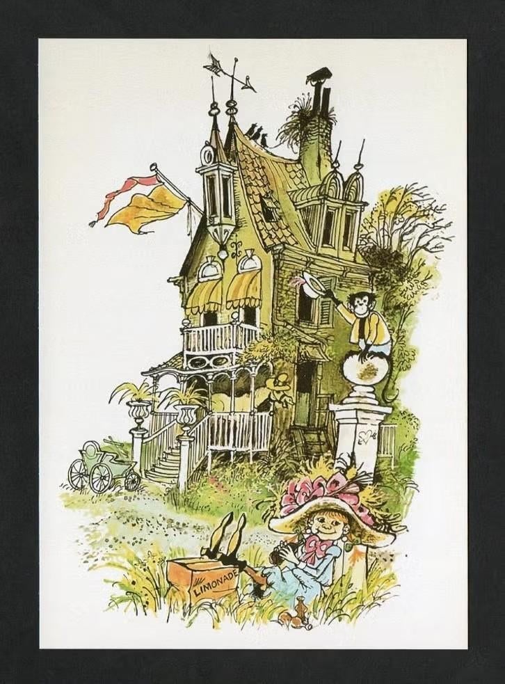 Pippi Langkous Villa Kakelbont door Carl Hollander., Ophalen of Verzenden, 1980 tot heden, Ongelopen, Kinderen