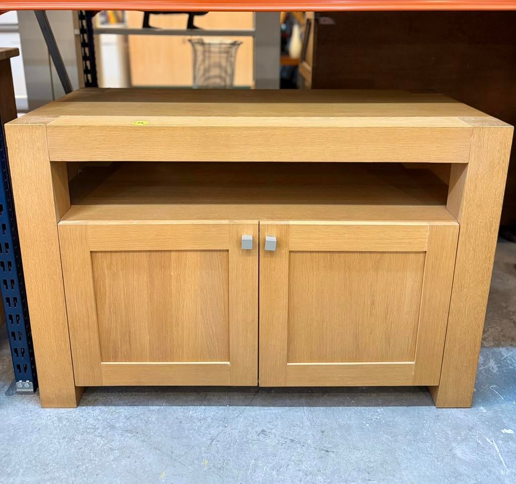 TV meubel lichtbruin, Ophalen, Zo goed als nieuw, 25 tot 50 cm, 100 tot 150 cm