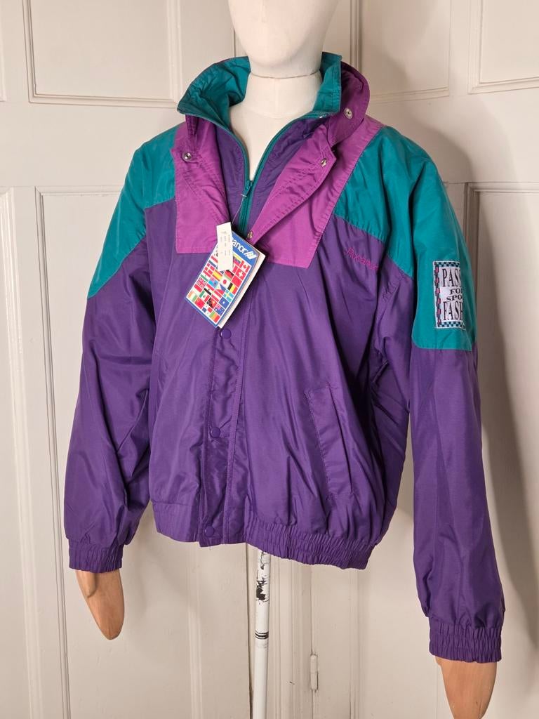Vintage Rucanor Ski-jack - New Old Stock - Maat L, Paars, Maat 42/44 (L), Nieuw, Ophalen of Verzenden