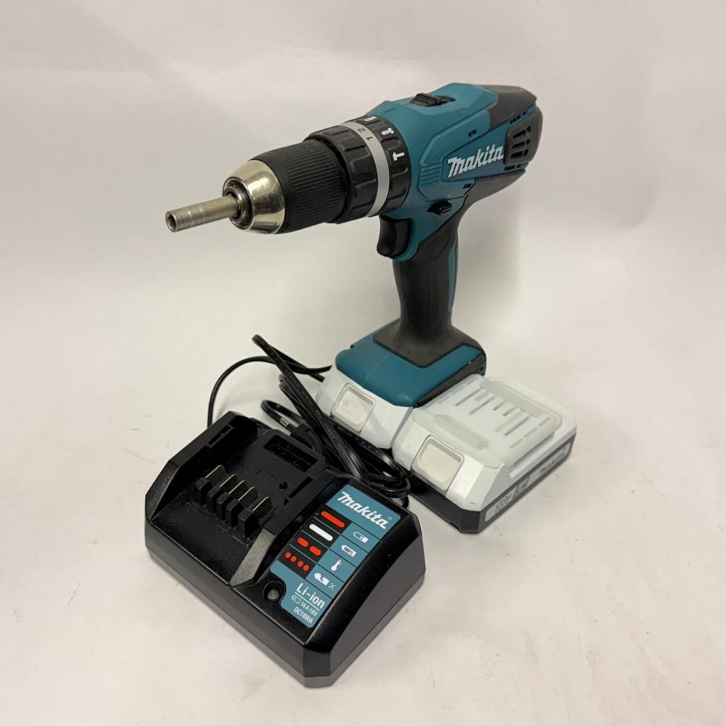 Makita Schroefboor HP457DWE10 + 2x Accu 1.5Ah + Lader | ZGAN, Makita, Zo goed als nieuw, Support@makita.com, Makita Corporation, 3-11-8, Sumiyoshi-cho, 
Anjo, Aichi 446-8502
Japan