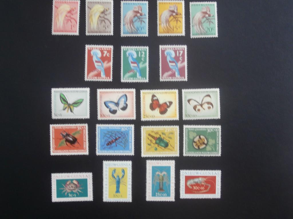 NED. NIEUW GUINEA 1954-1961; 5 SERIES DIERENZEGELS LEES !, Verzenden, Postfris, Nieuw-Guinea