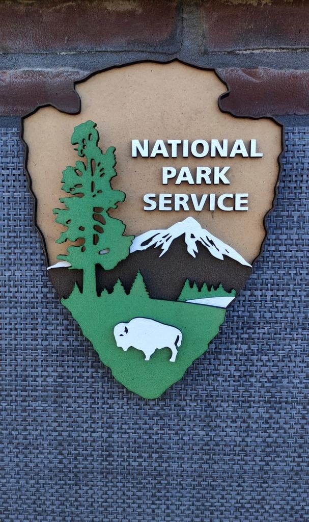 National Park Services sign, USA, Amerika., Overige onderwerpen, Ophalen of Verzenden, Handgemaakt, Wanddecoratie