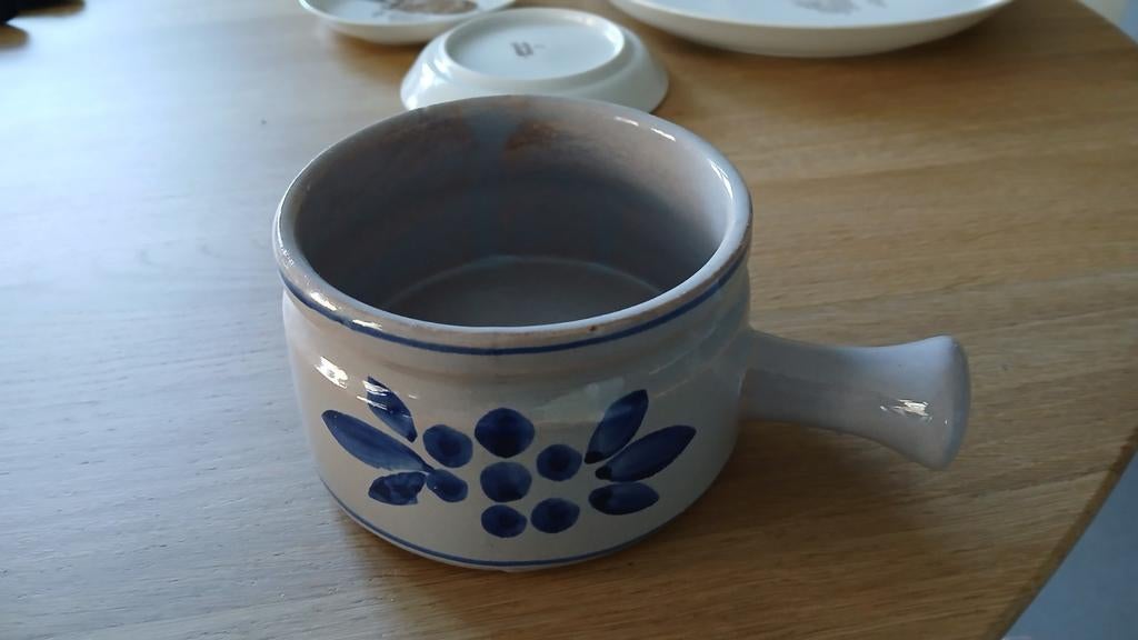 mosterdpot, Rond, Ophalen of Verzenden, Aardewerk, Minder dan 40 cm