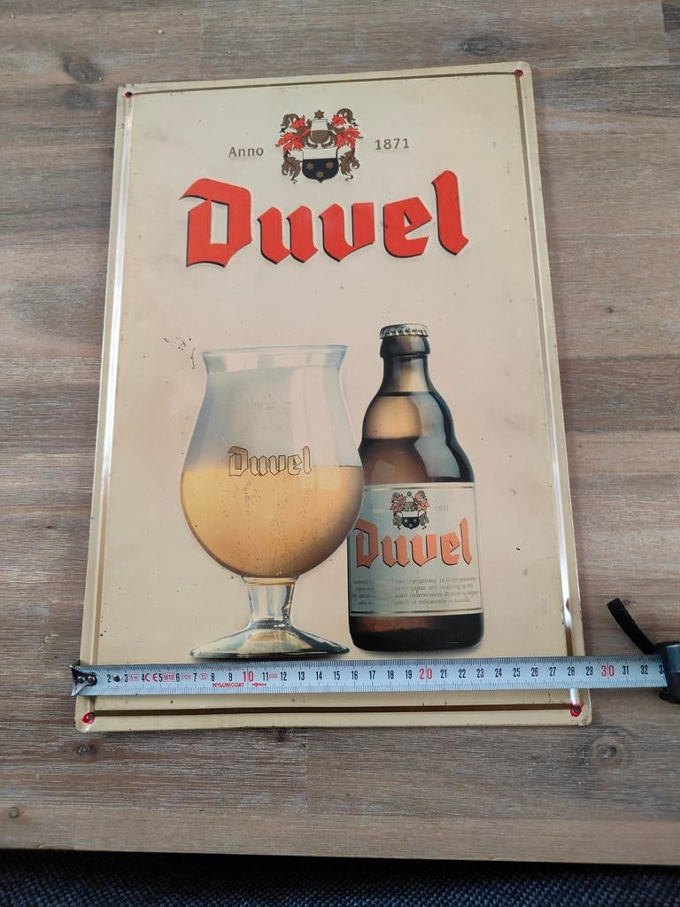 Duvel reclamebord, Verzamelen, Ophalen of Verzenden, Reclamebord, Plaat of Schild, Duvel