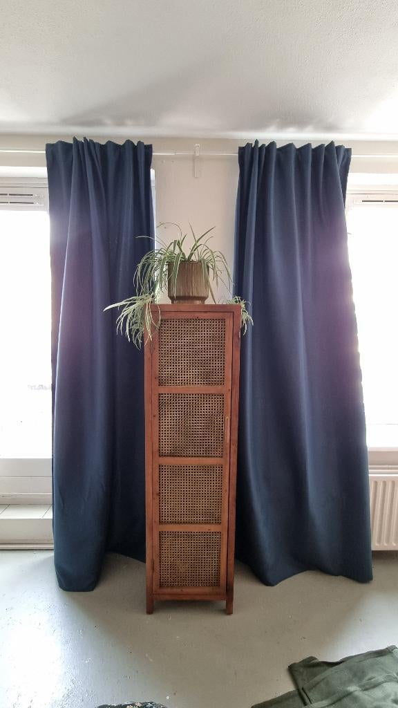 Ikea ANNAKAJSA gordijnen, 1 paar, 145x300 cm, blauw, Huis en Inrichting, Stoffering | Gordijnen en Lamellen, Ophalen, 150 tot 200 cm