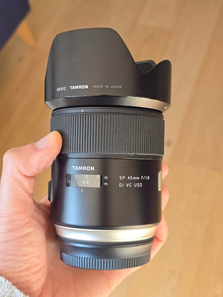 Mooie lens te koop - Tamron SP 45mm f/1.8 Di VC USD, Gebruikt, Spiegelreflex, Canon, Ophalen of Verzenden