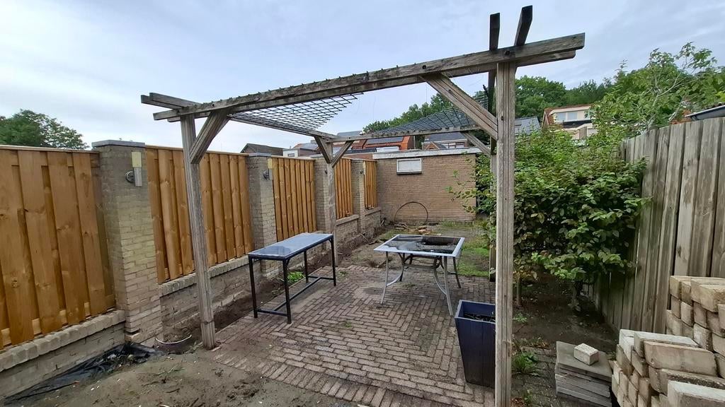 Hardhouten pergola, Tuin en Terras, Ophalen, Gebruikt
