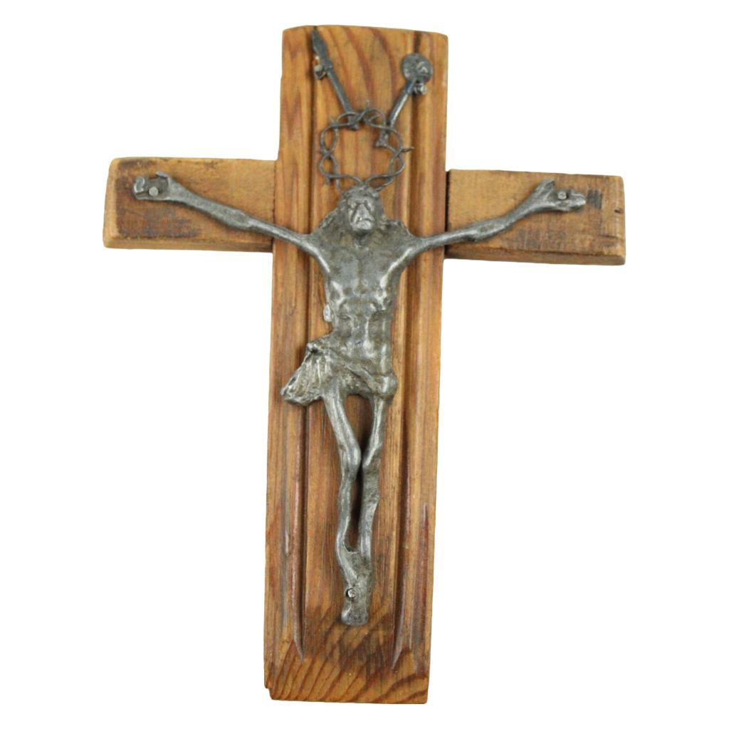 Partij antieke & vintage kruisen – hout & metaal, Ophalen of Verzenden