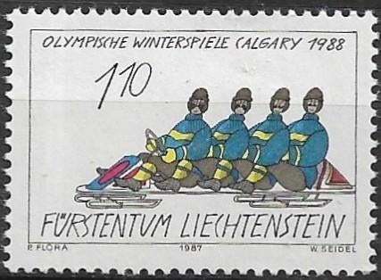 Liechtenstein 1987 mi.936 sport OLYMPISCHE WINTERSPELEN, Verzenden, Overige landen, Gestempeld
