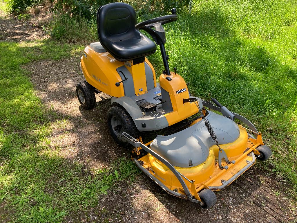 Stiga Villa Silent 95CM zitmaaier, Tuin en Terras, Zitmaaiers, Gebruikt, Minder dan 90 cm, Elektrische starter, Mulchfunctie, Ophalen