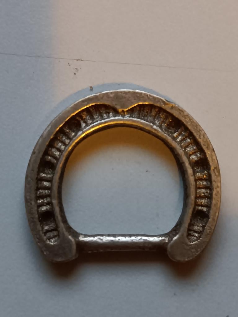 Vintage hoefijzervormige gesp, metaal, Antiek en Kunst, Ophalen of Verzenden