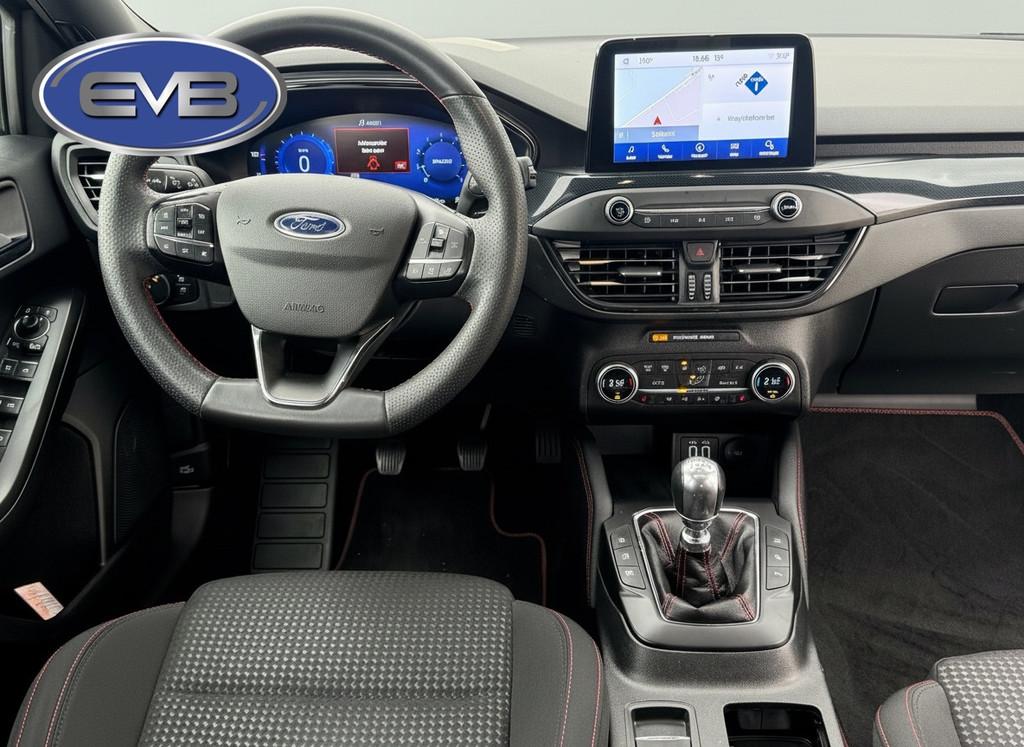 Ford Focus 1.0 EcoBoost Hybrid ST Line, panoramadak, stoelve, Auto's, Gebruikt, Euro 6, 1277 kg, Blauw