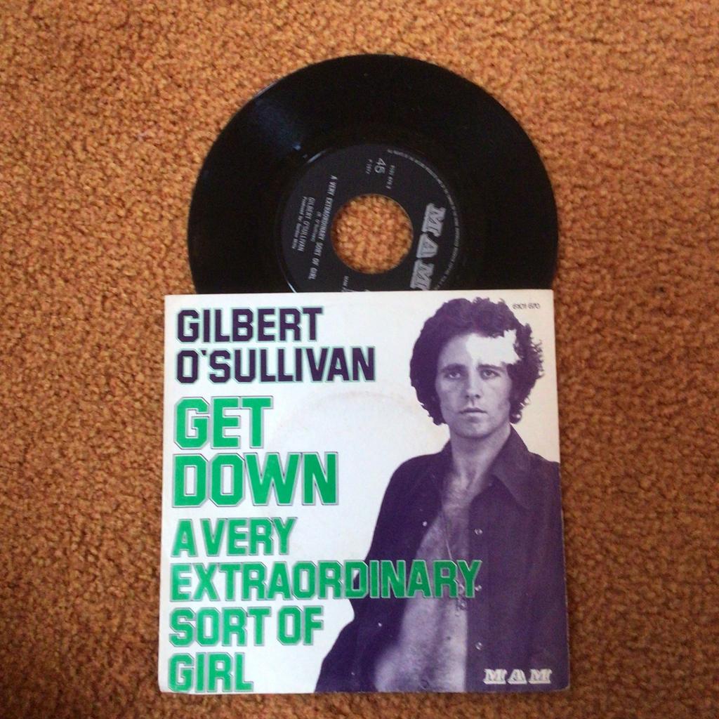 Gilbert O Sullivan - get down, Cd's en Dvd's, Vinyl Singles, Ophalen of Verzenden, Zo goed als nieuw, Pop