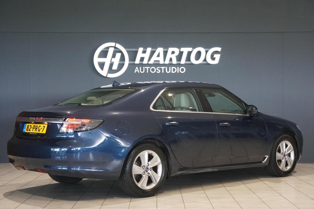 Saab 9-5 2.0T Vector Exklusiv + ORIG. NEDERLANDS, Auto's, Voorwielaandrijving, Euro 5, 4 cilinders, Blauw