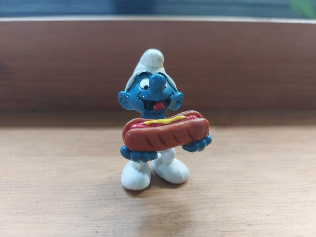 Smurf met hotdog 20169 De Smurfen, Ophalen of Verzenden