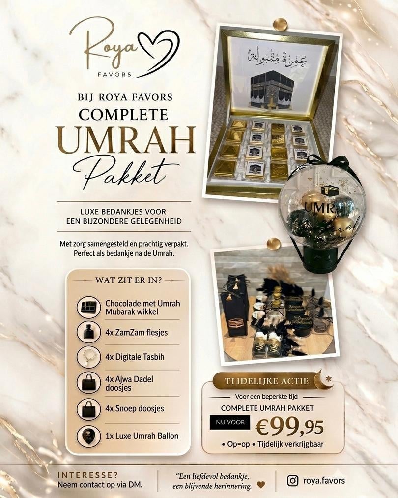 Luxe Umrah Bedankjes Pakket – Compleet Cadeau – Nu, Ophalen of Verzenden, Nieuw