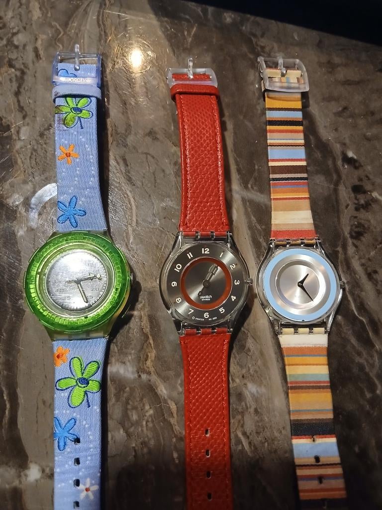 3 vintage Swatch horloges, Ophalen of Verzenden