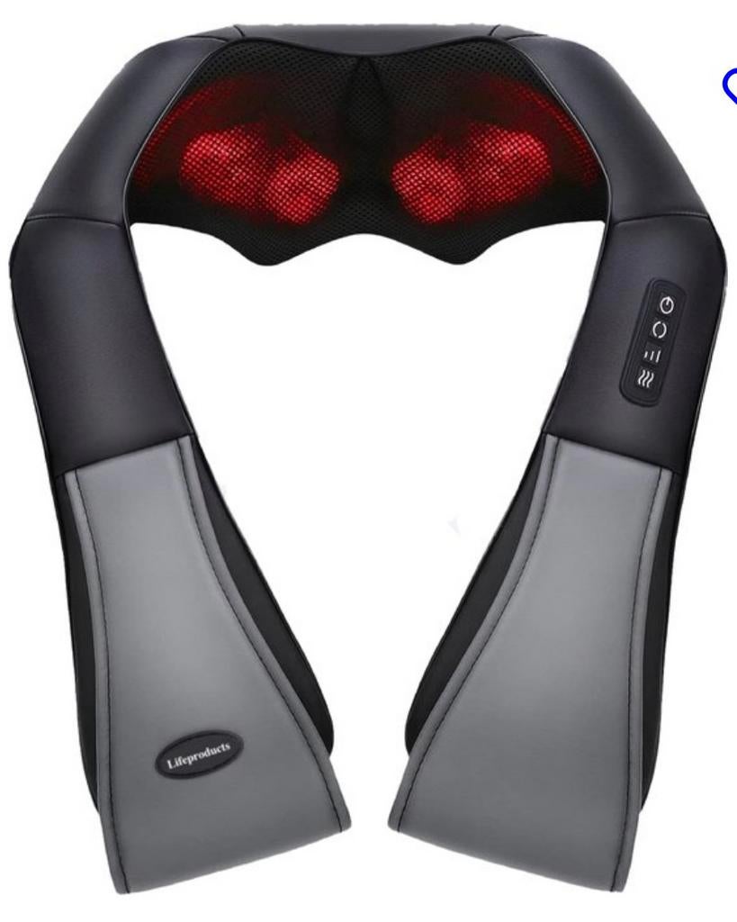 AANGEBODEN: NWE Lifeproducts Shiatsu Massagekussen Draadloos, Sport en Fitness, Massageproducten, Nieuw, Ophalen of Verzenden