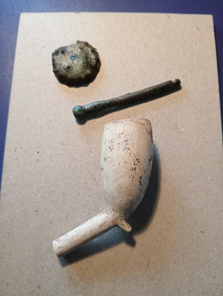 18eeuwse Pijpenkop met Reutelaar en windvanger, Antiek en Kunst, Ophalen of Verzenden