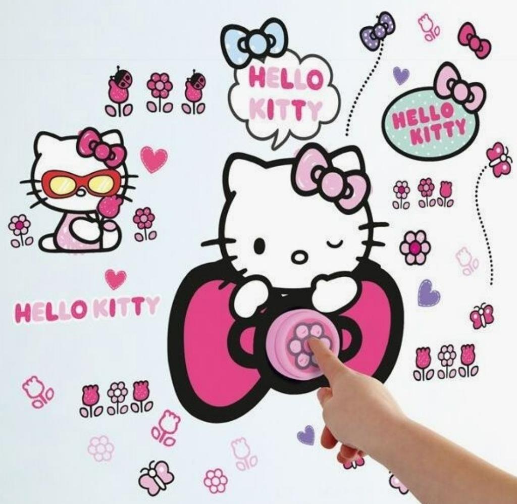Hello Kitty Deurbel met 40 Muurstickers - VAN 16,95 NU 4,95!, Ophalen of Verzenden, Nieuw, Wanddecoratie