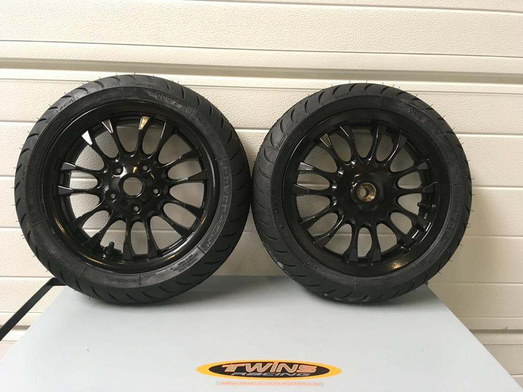 Sprint velgen set Glans zwart 12” 110mm  Zip LX SKR enz., Ophalen, Nieuw, Overige typen, Piaggio