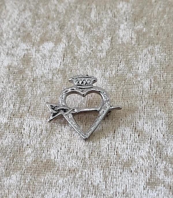 Vintage Schotse Luckenbooth broche – DB Scotland, Ophalen of Verzenden, Zilver, Zilver