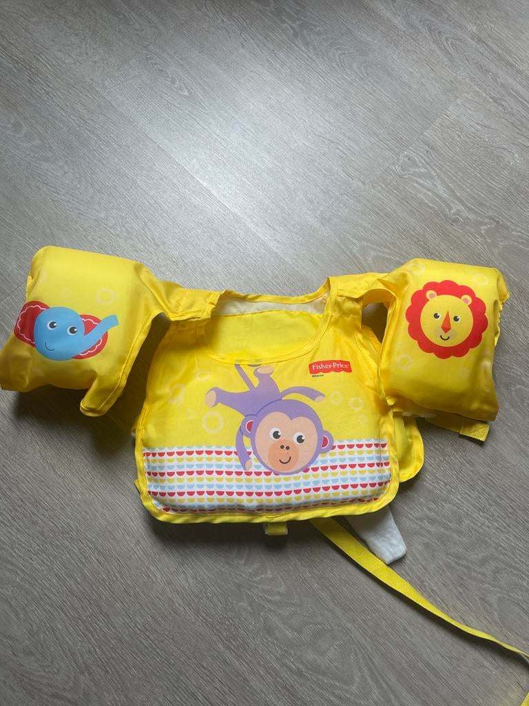 Fisher-Price Zwemvest met Drijvers - Geel met Dieren, Gebruikt, Jongetje of Meisje, Overige maten, Ophalen of Verzenden