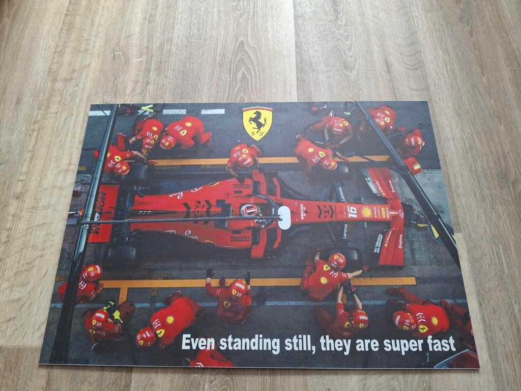 Charles Leclerc Ferrari SF90 2019 fotoprint, Verzamelen, Ophalen of Verzenden, Zo goed als nieuw, Formule 1
