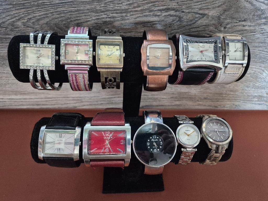 Partij dameshorloges, Sieraden, Tassen en Uiterlijk, Horloges | Dames, Gebruikt, Polshorloge, Overige merken, Overige materialen