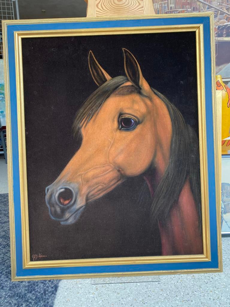 Schilderij van Adema, paardenhoofd, Ophalen of Verzenden