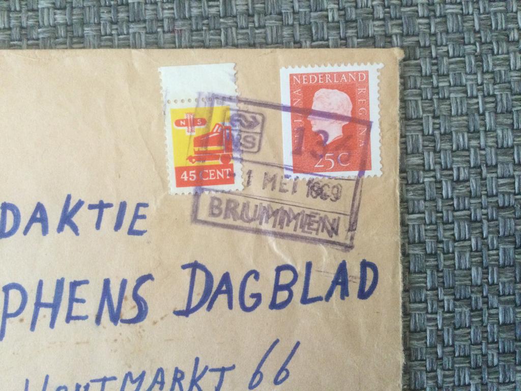 treinbrief Brummen-Zutphen !!!, Ophalen of Verzenden, Na 1940, Gestempeld