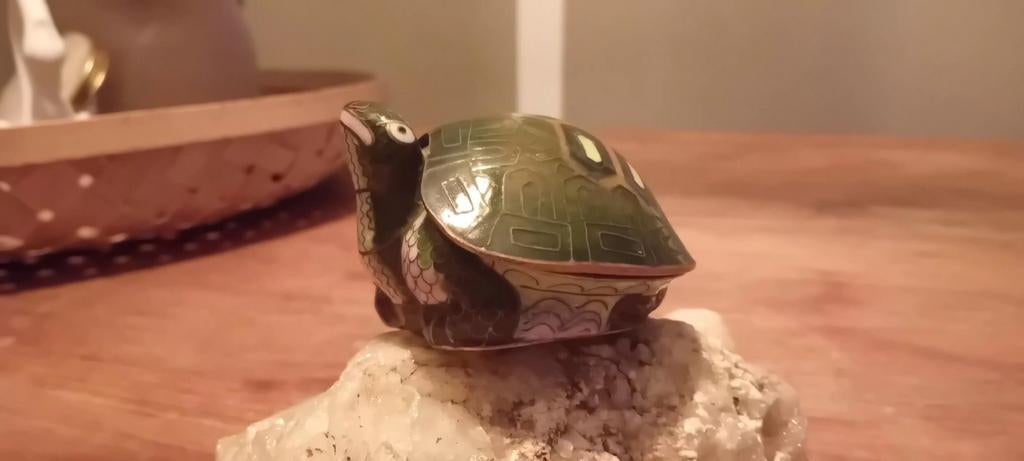 Cloisonné Schildpad doosje, Ophalen of Verzenden