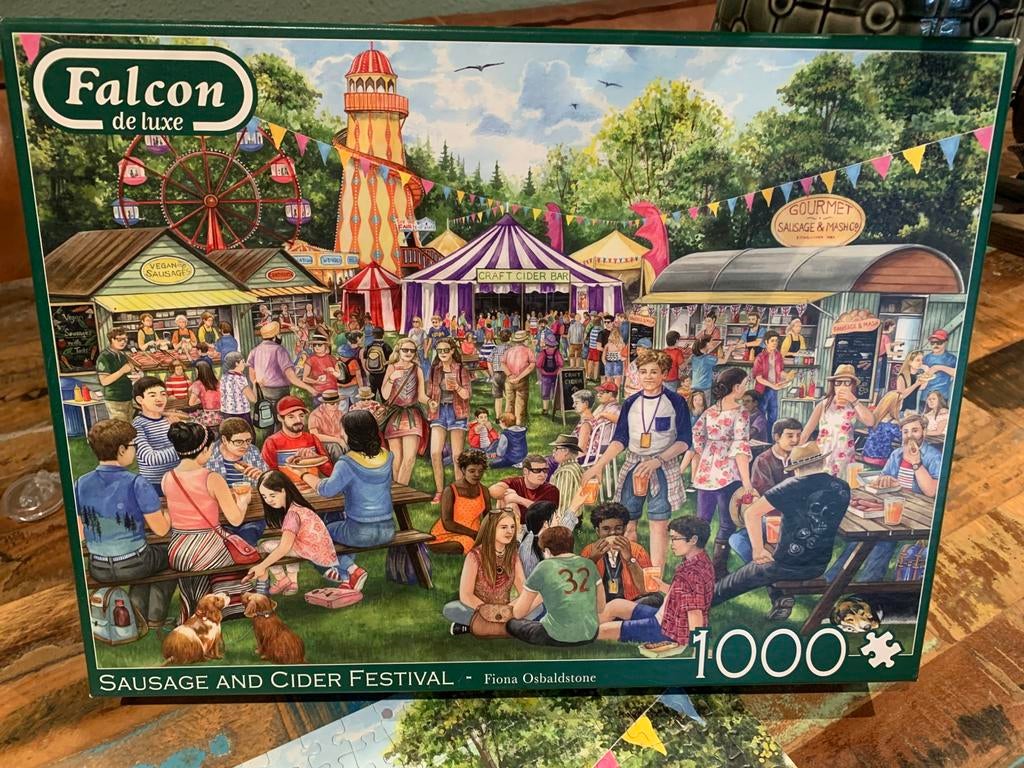 Falcon puzzel festival 1000 stukjes compleet, Hobby en Vrije tijd, Ophalen of Verzenden, 500 t/m 1500 stukjes, Gebruikt, Legpuzzel