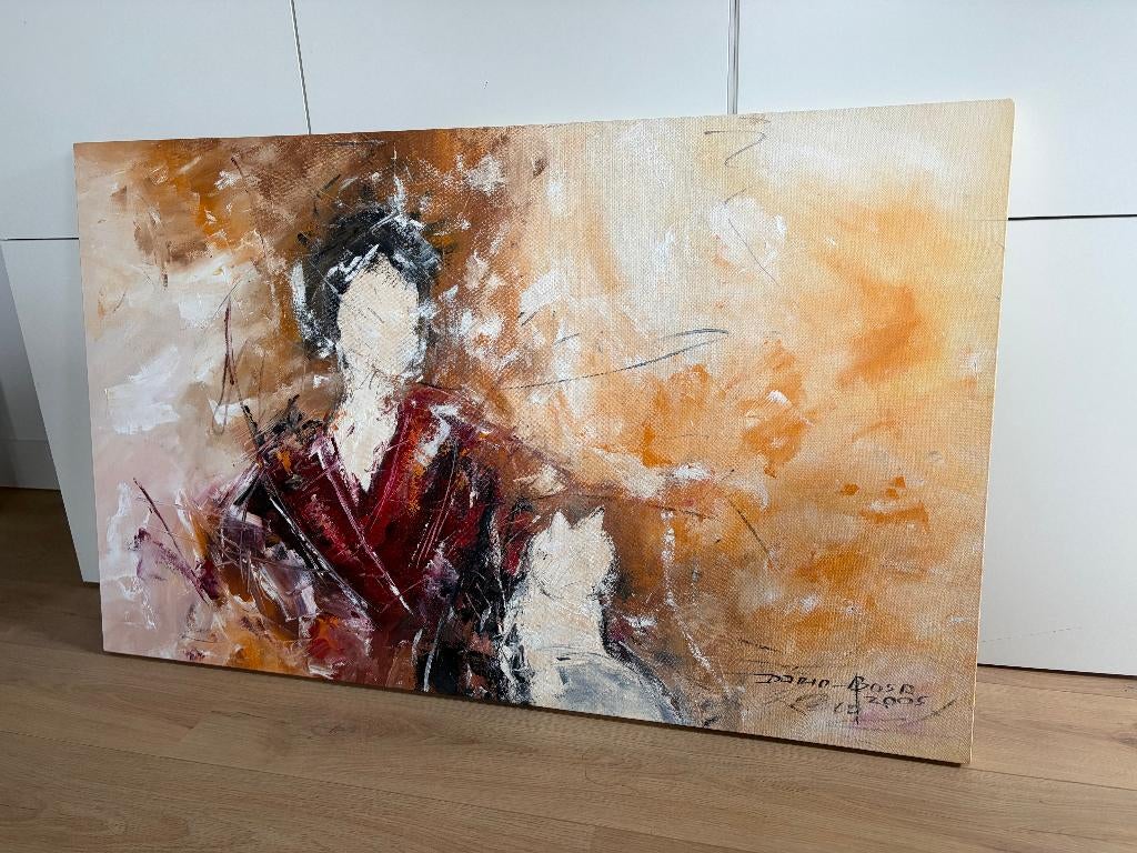 schilderij Dario Bosio 2005 130x80, Antiek en Kunst, Ophalen