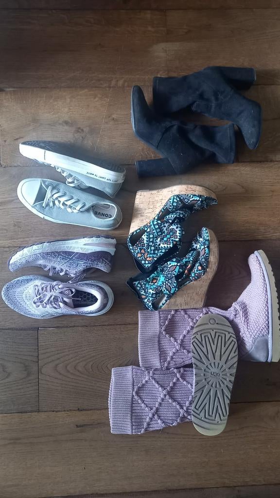Schoenen 37/38 - Uggs, Allstars, Asics, laarsjes, sleehak, Ophalen