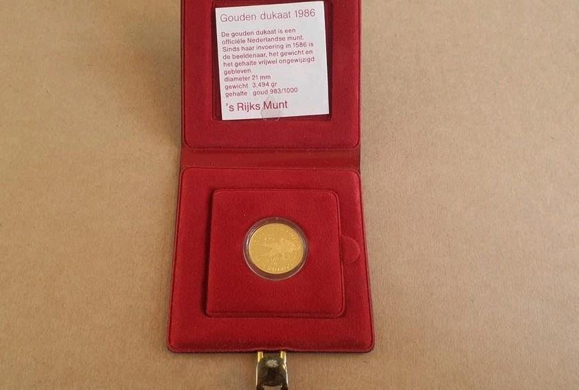 Gouden Dukaat enkel 1986 - proof, Ophalen, Goud