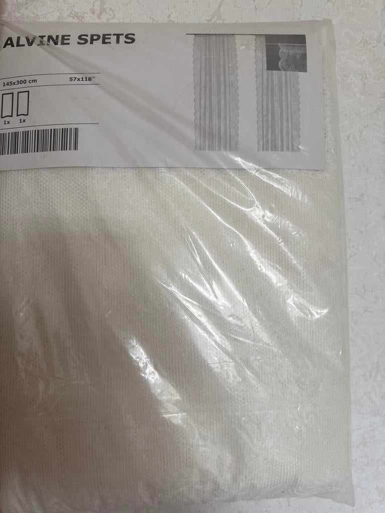 IKEA ALVINE SPETS Gordijnen 145x300 cm - Nieuw, Ophalen, 100 tot 150 cm, 200 cm of meer, Wit