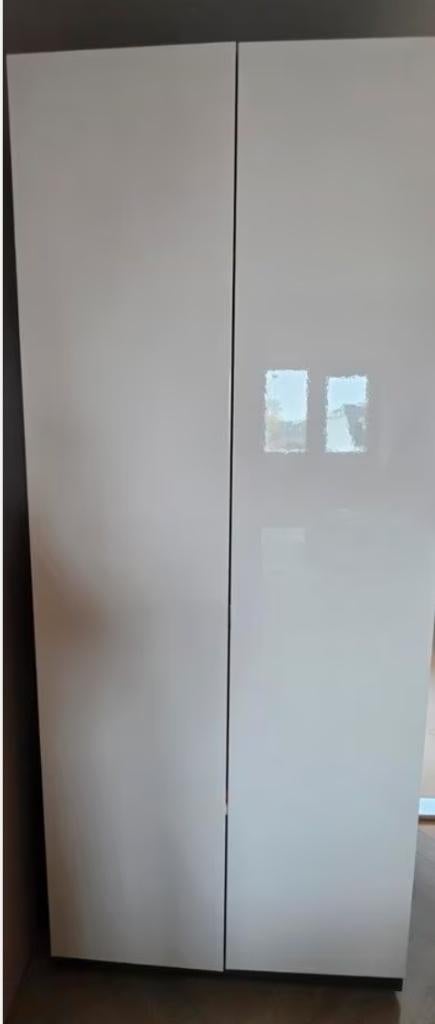 IKEA PAX kast 201x100 Grijsbruin - wit hoogglans deur, Huis en Inrichting, Ophalen, Met deur(en), Gebruikt, 200 cm of meer