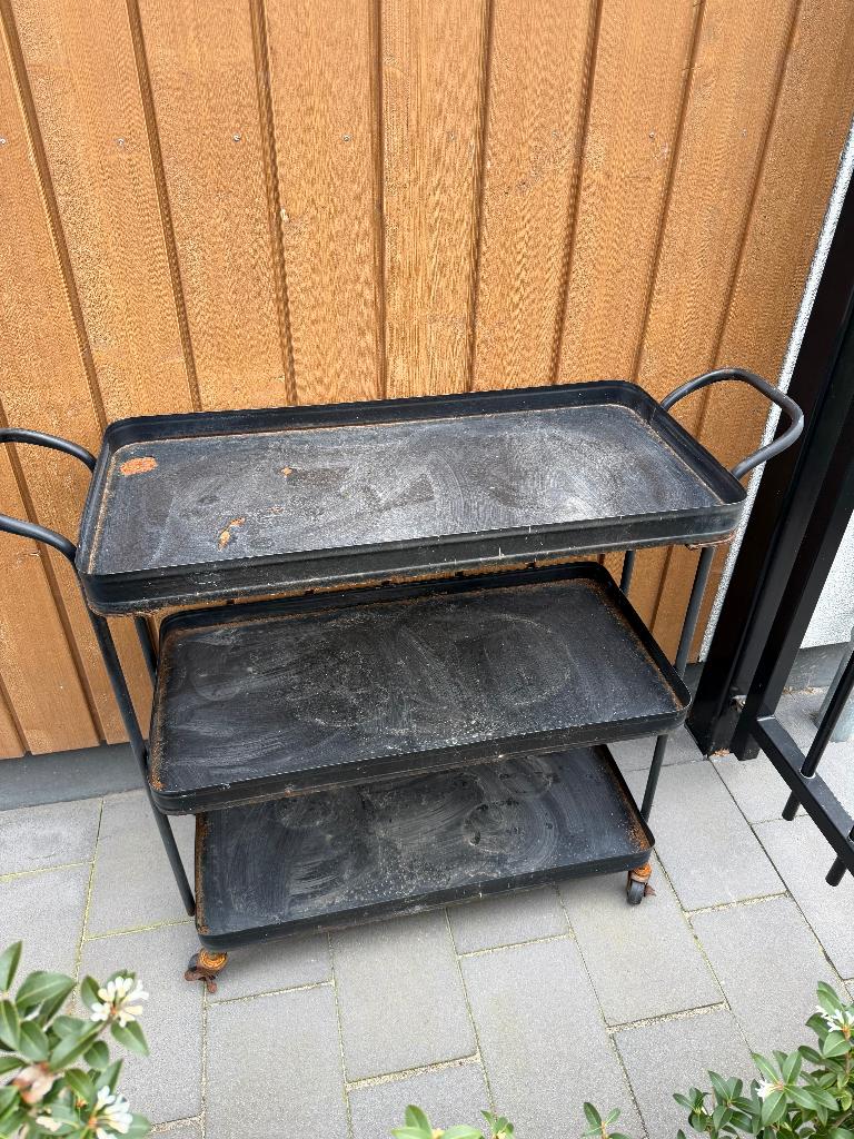 Gratis! Metalen serveerwagen keukentrolley opknapper, Ophalen, Gebruikt, IJzer