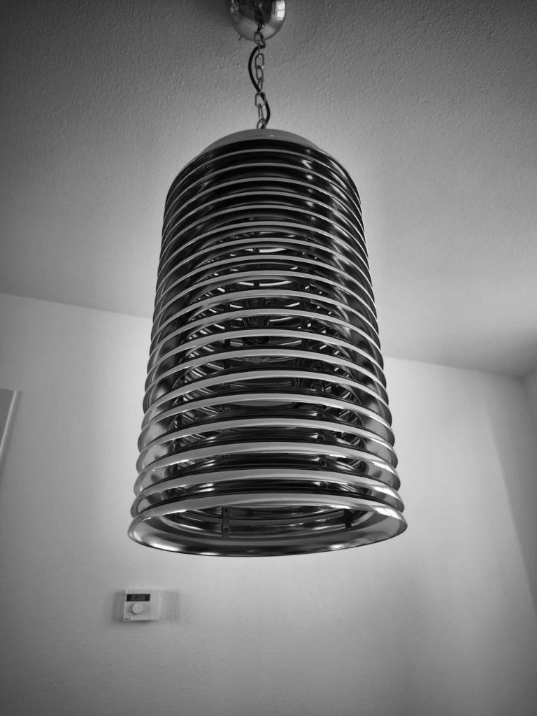 space age vintage chroom lamp saturno vitra, Huis en Inrichting, Ophalen, Vintage vitra, Zo goed als nieuw, Metaal