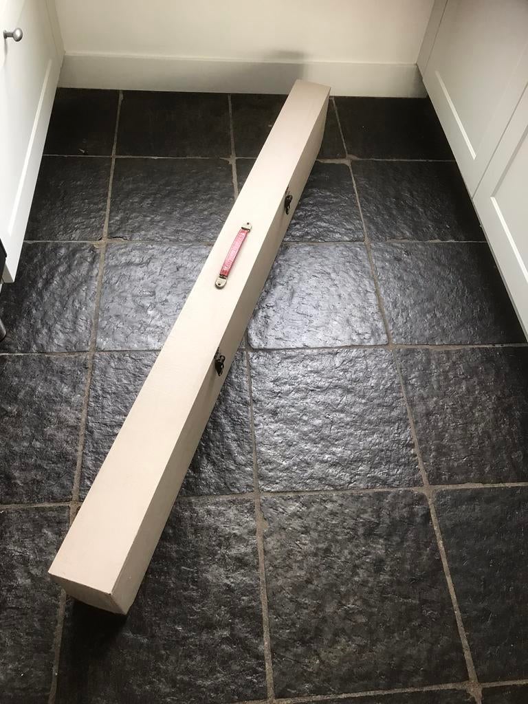 Antieke smalle kist koffer 152,5 cm lang 11x21 cm geweer, Antiek en Kunst, Ophalen of Verzenden