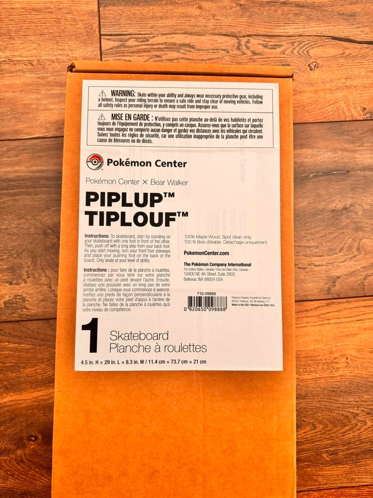 Bear Walker x Pokémon Center Piplup Skateboard, Ophalen, Nieuw, Skateboard, Longboard