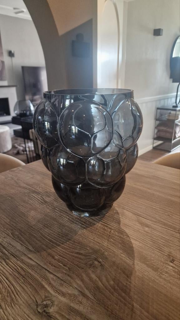 Bubble vaas smokey zwart rookglas, Ophalen