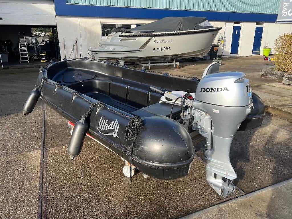 Whaly 370 + Nieuwe Honda BF10 Elektrische start, Watersport en Boten, Vis- en Consoleboten, Ophalen, Overige materialen, Tot 10 pk