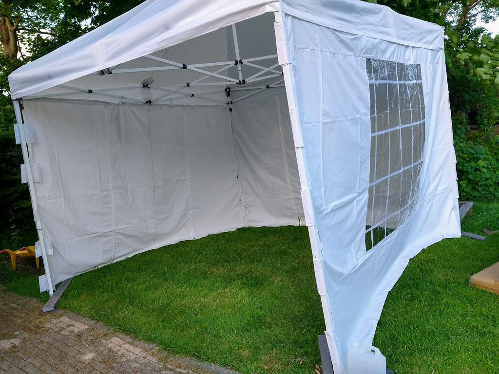 Sediamo partytent / q-up tent 3x3 meter met 4 zijwanden, Ophalen of Verzenden, Zo goed als nieuw, Minder dan 5 meter